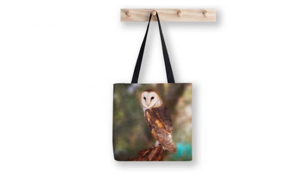 Chips the Barn Owl Tote Bag, designed by Dave Catley Fine Art Photographer