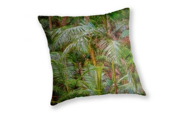Deep In The Forest Throw Pillow design by Dave Catley featuring a Rainforest in Tamoborine Mountain on The Gold Coast available from our MADCAT.RedBubble.com store.