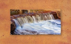 Full Flow, Noble Falls, Perth Beach Towel design by Dave Catley featuring waterfall in full flow available from our Dave-Catley.pixels.com store.
