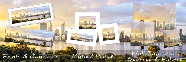 Prints & Photo Gifts of Perth City Skyline, Western Australia