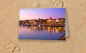 Marina Sunset, Mindarie Marina Greeting Card design by Dave Catley featuring a Marina Sunset taken at Mindarie Marina available from our MADCAT.RedBubble.com store.