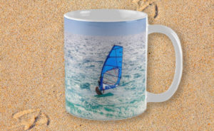 MAD About WA inspired Ocean Windsurfer Mug designed by Dave Catley and available from our MADCAT RedBubble store. Taken at Scarborough Beach, Perth.