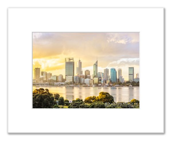 One of our latest Perth City Skyline images, Perth Afternoon City Glow, that found a new home on Sunday