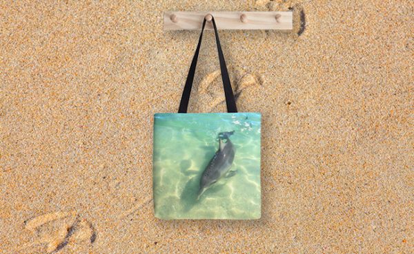 Samu 2 , Monkey Mia, Shark Bay Tote Bag designed by Dave Catley, Fine Art Photographer, available from our MADAboutWA Store.
