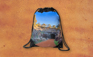 Swan View Railway Tunnel Drawstring Bag design by Dave Catley featuring Swan View Railway Tunnel, John Forrest National Park available from our MADCAT RedBubble store.